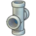 Iron pipe (vertical cross)