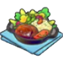 Vibrant hamburger steak