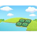 Hydrated tall grass