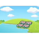 Hydrated flower bed