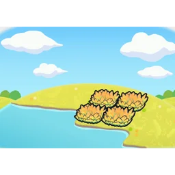 Hydrated yellow tall grass