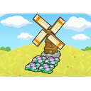 Windy flower bed
