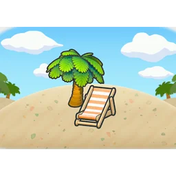 Shaded beach