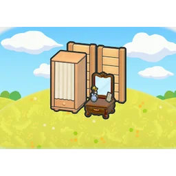 Private makeup stand