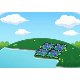 Hydrated graceful flower bed