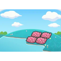 Hydrated pink tall grass