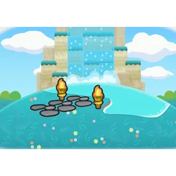 Illuminated waterfall