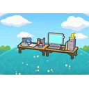 Researcher's desk