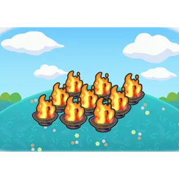 Nine flames