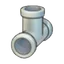 Iron pipe (upward T)