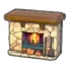 Stone fireplace