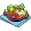 Vibrant hamburger steak